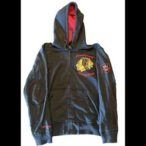 Vintage Chicago Blackhawks NHL Hooded Zip Up Sweatshirt Women’s Size L